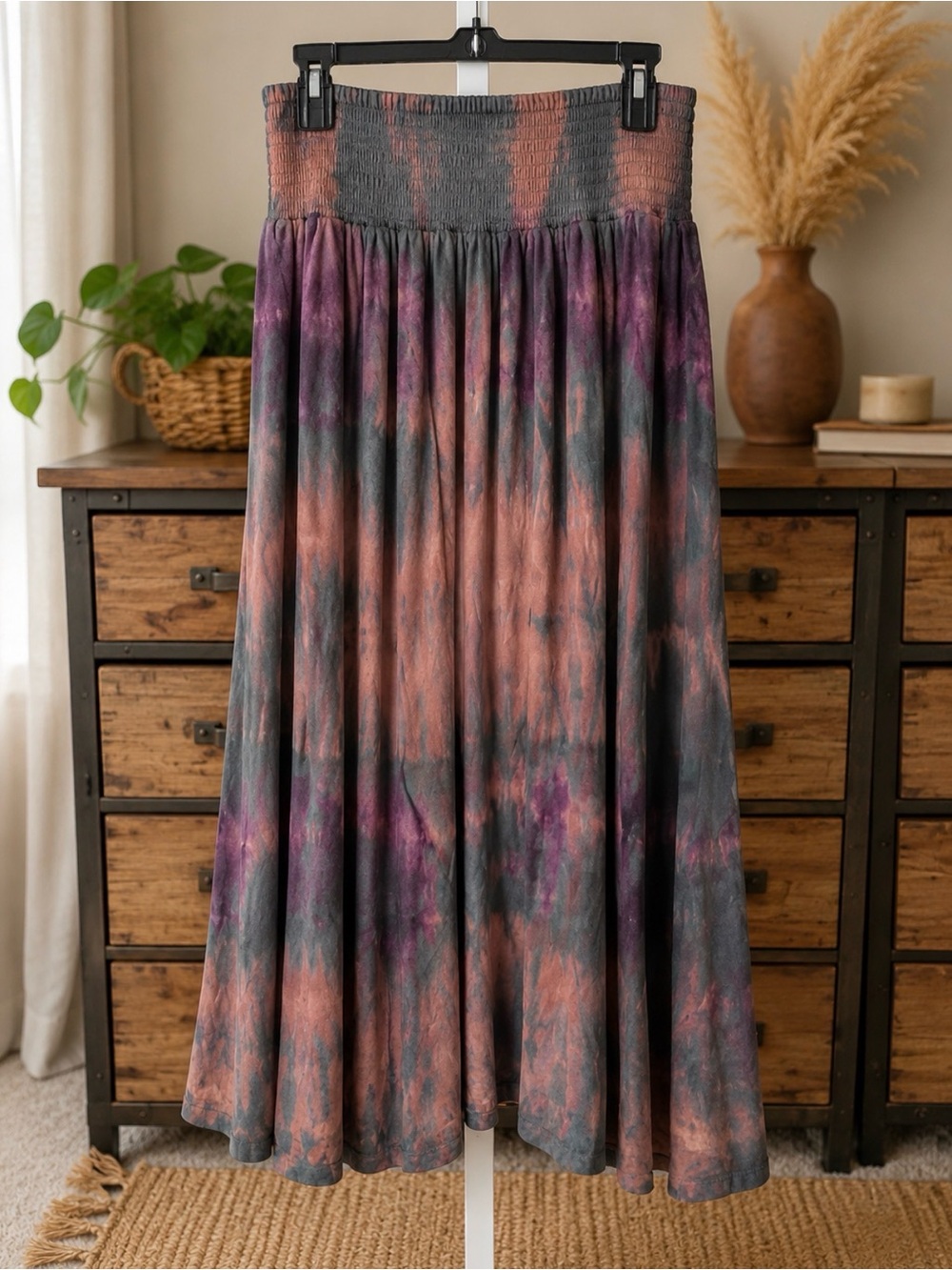 Jaded Gypsy Free Size Boho Tie-Dye Maxi Skirt -NWT